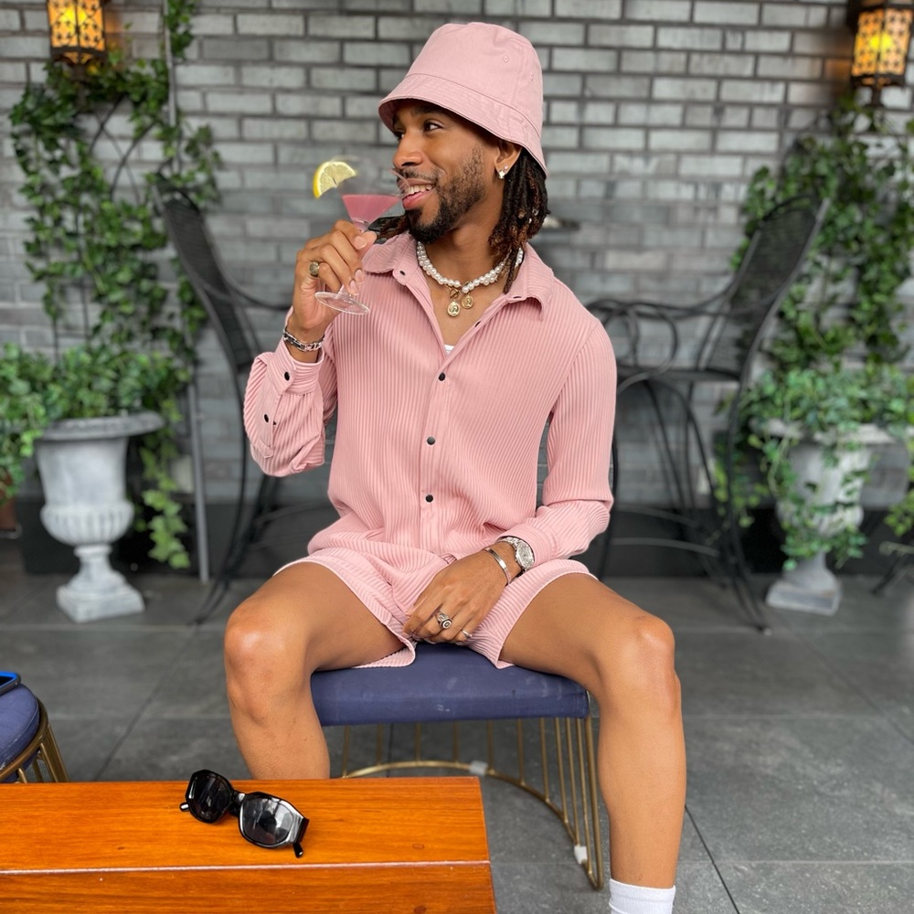 Pink Spring/Summer Co-or Shorts Set